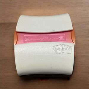 Vintage Post-It PopUp Sticky Note Dispenser PRO330 White Pink HeavyDuty Weighted